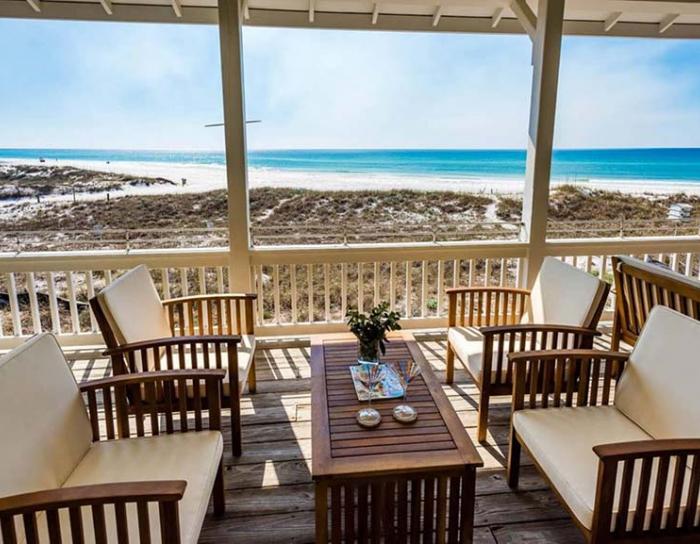 Beach view from a vacation rental on Grayton Beach